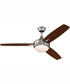 52" Targas 1-Light Ceiling Fan Brushed Polished Nickel