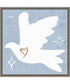 Framed White Dove I by Melissa Wang Canvas Wall Art Print (22  W x 22  H), Sylvie Greywash Frame