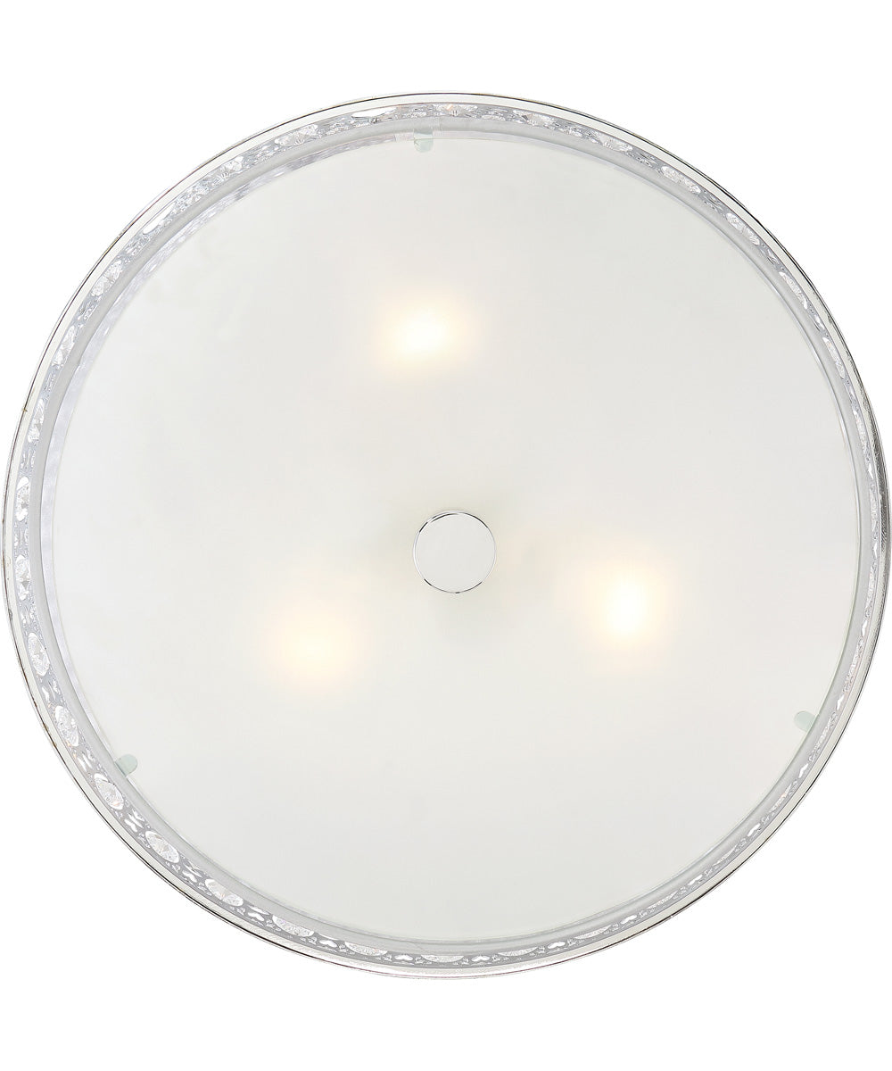 Verity Medium 3-light Semi Flush Mount Polished Chrome