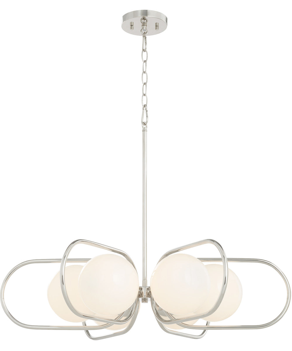 Belmont 6-light Chandelier Polished Nickel
