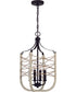 Cavendish 4-Light Foyer Light Cottage White/Espresso