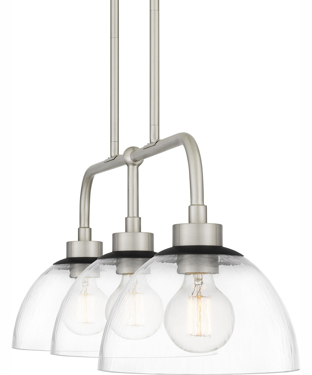 Halsey Medium 3-light Island Light Brushed Nickel