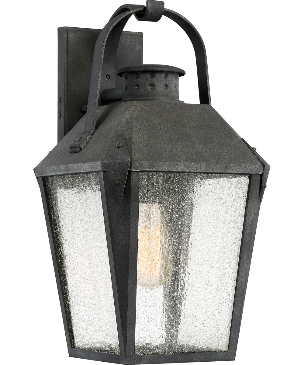 Carriage Large 1-light Outdoor Wall Light Mottled Black