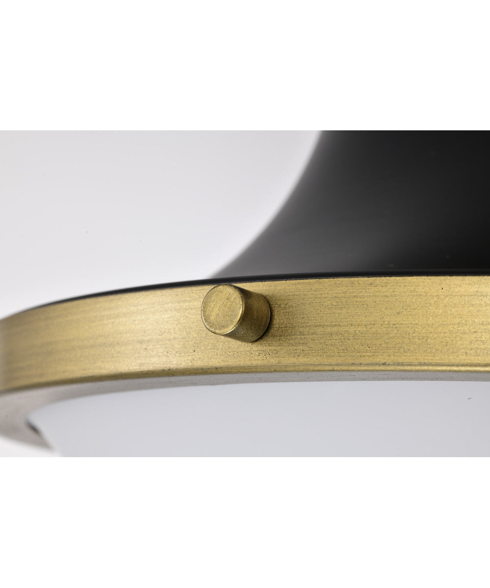 Lafayette 1-Light Close-to-Ceiling Matte Black