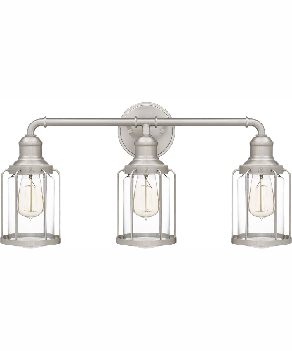 Ludlow Large 3-light Bath Light Brushed Nickel
