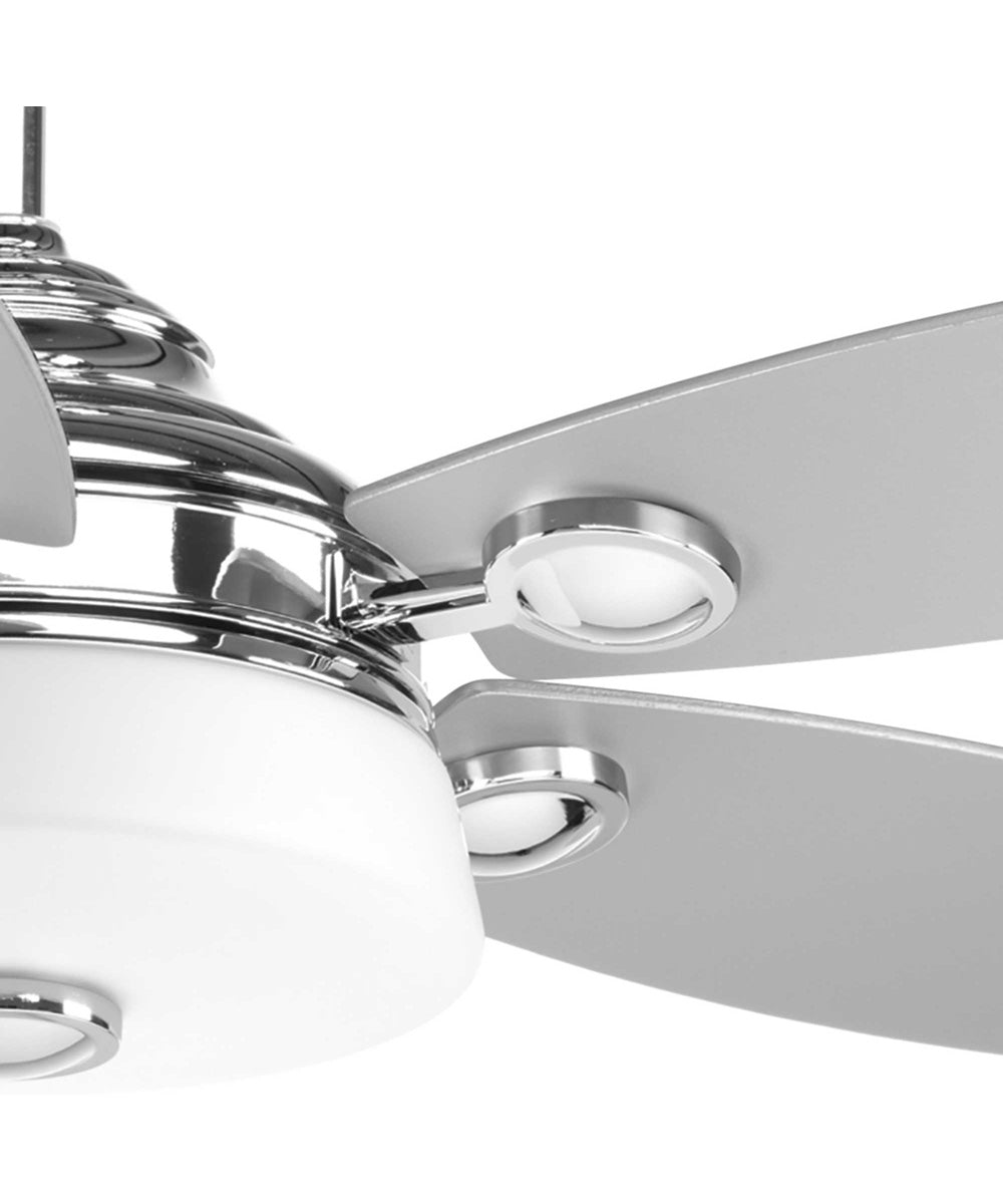 Graceful 54" 5 Blade Fan w/ LED Light Polished Chrome
