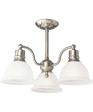 Madison 3-Light 20-3/4" Close-to-Ceiling Brushed Nickel
