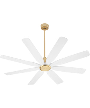 60" Rosales 1-light LED Patio Ceiling Fan Aged Brass