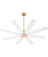 60" Rosales 1-light LED Patio Ceiling Fan Aged Brass