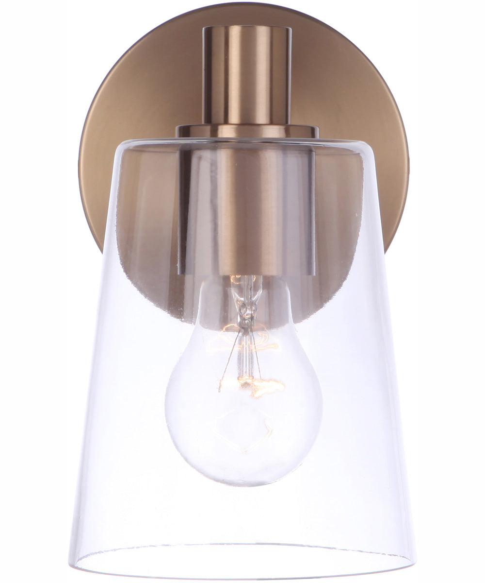 Emilio 1-Light Wall Sconce Satin Brass
