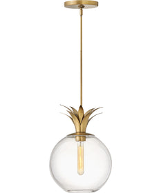 Palma 1-Light Small Pendant in Heritage Brass