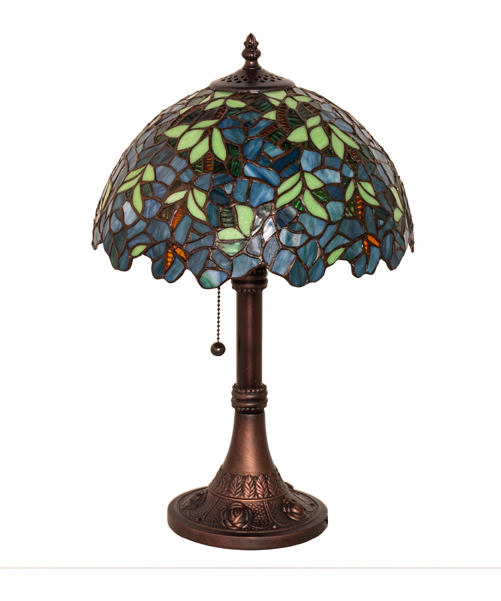 17" High Nightfall Wisteria Table Lamp