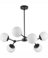 Haas 6-Light Mid-Century Modern Chandelier Matte Black