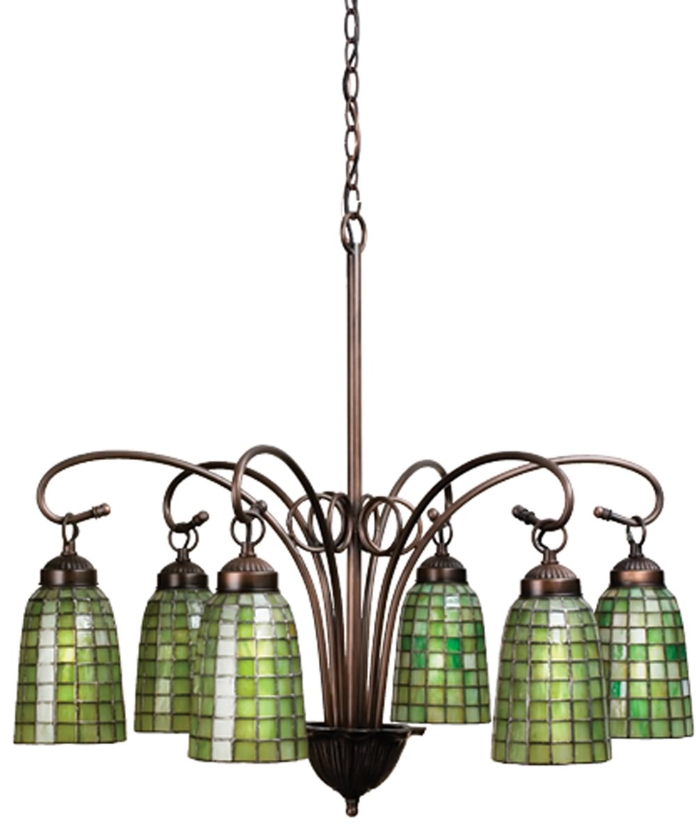 28"W Terra Verde 6 Light Chandelier