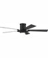 52" Wyatt 1-Light Ceiling Fan Flat Black