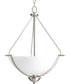 Bravo 3-Light Inverted Pendant Brushed Nickel