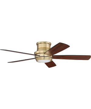 Tempo Hugger 52" 1-Light LED Ceiling Fan (Blades Included) Satin Brass
