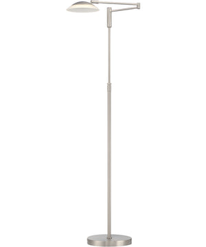 Meran Turbo LED Floor Lamp Satin Nickel