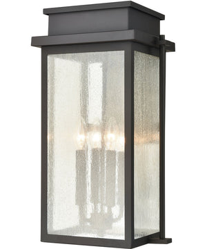 Braddock 4-Light Outdoor Sconce Architectural Bronze/Seedy Glass Enclosure
