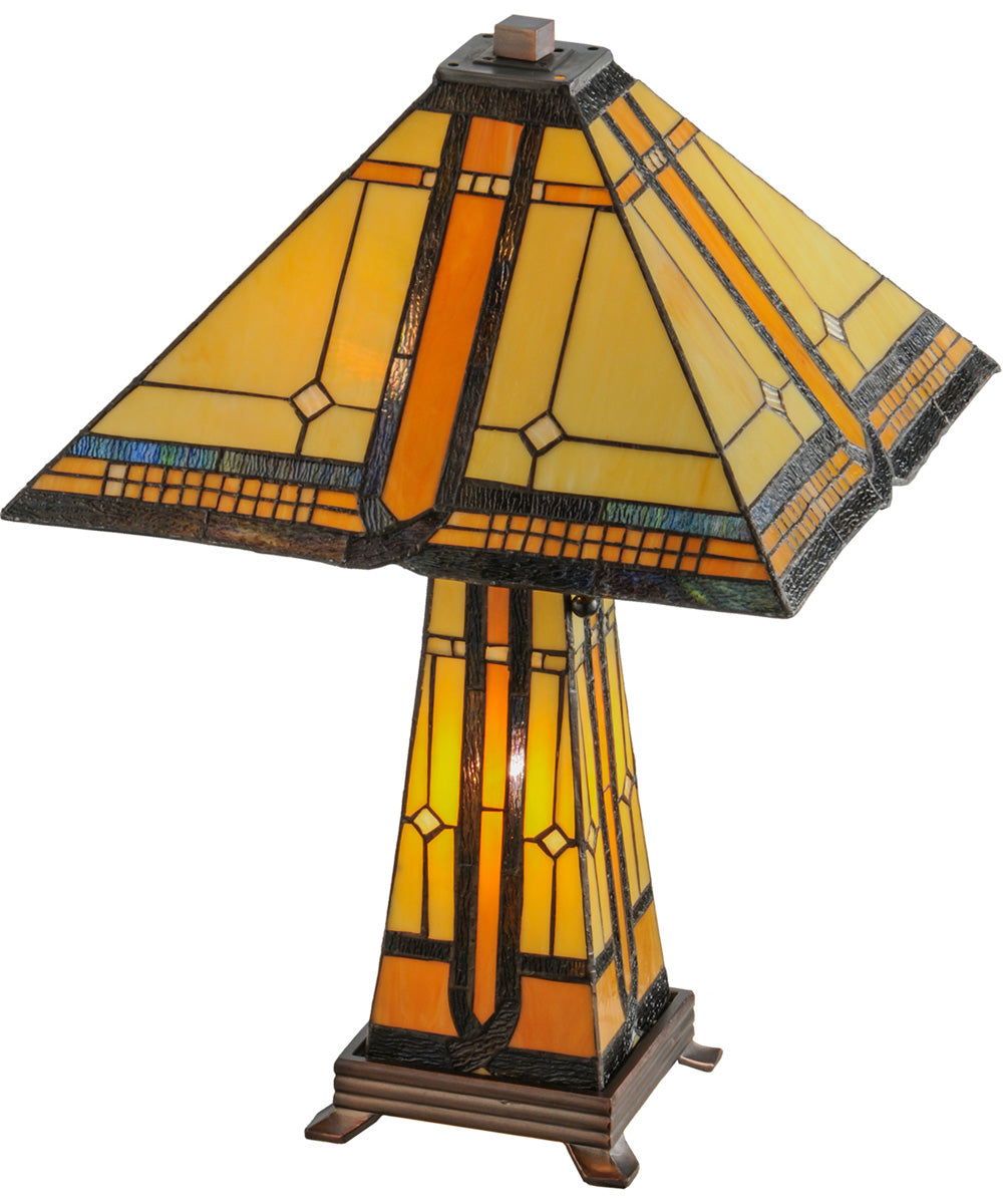 25"H Sierra Prairie Mission  Tiffany Table Lamp