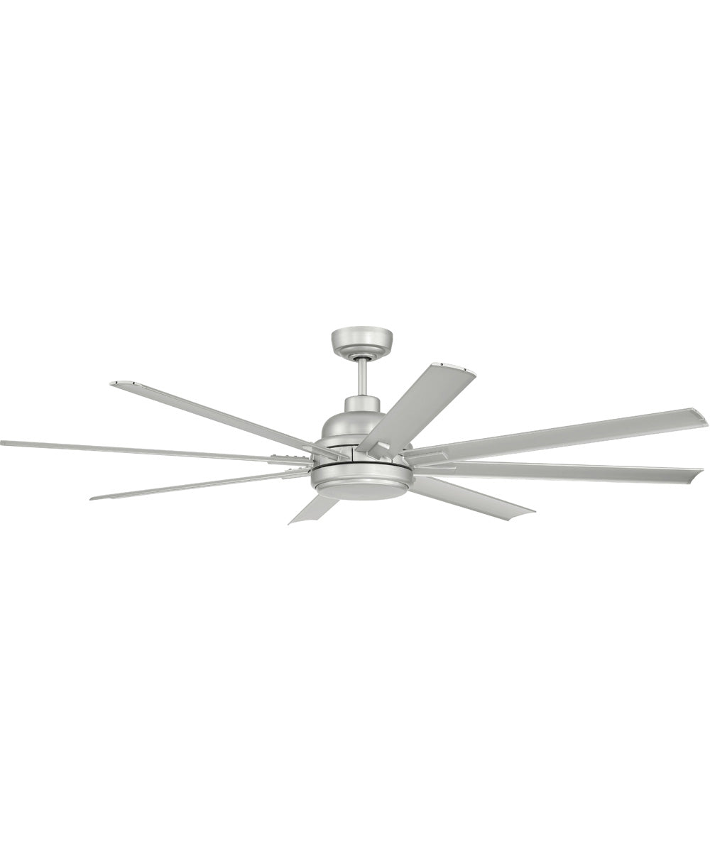 Rush 65" 1-Light Ceiling Fan (Blades Included) Painted Nickel