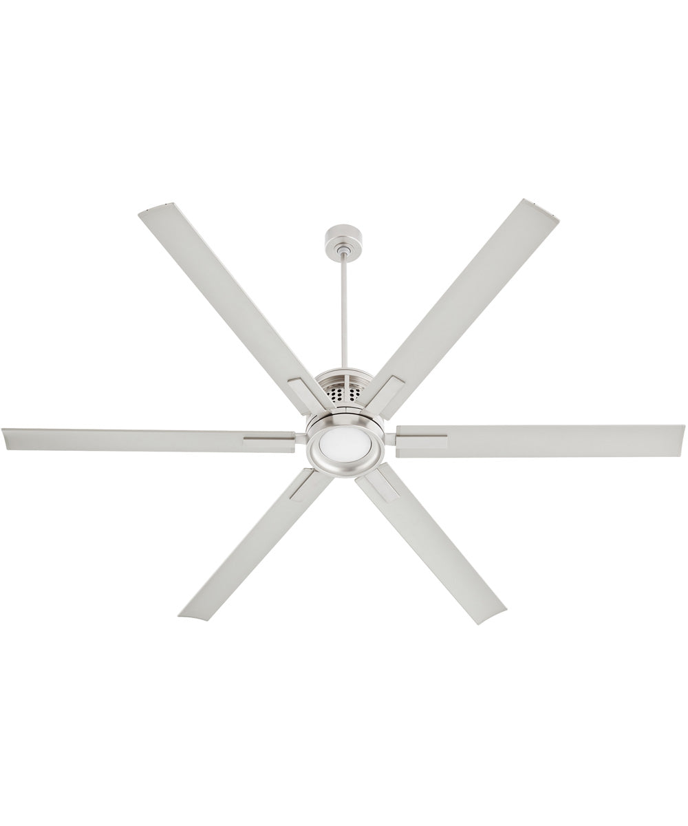 80" Zeus Patio Ceiling Fan Satin Nickel