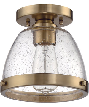 Lodie 1-Light Flushmount Satin Brass