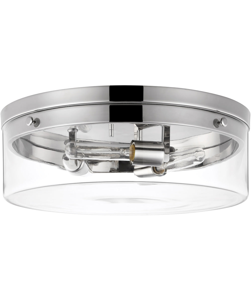 Intersection 3-Light Close-to-Ceiling Polished Nickel