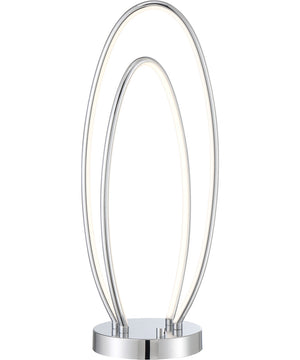 Rhea 1-Light Led Table Lamp Chrome