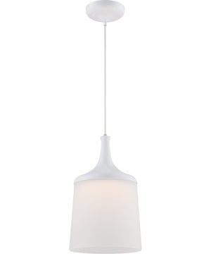 11"W Denny 1-Light Pendant Glacier White