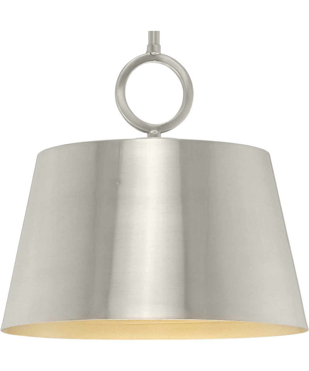 Parkhurst 1-Light New Traditional Metal Pendant Light Brushed Nickel