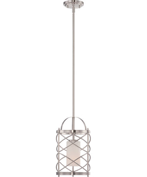 8"W Ginger 1-Light Pendant Brushed Nickel