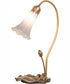16" High Gray Tiffany Pond Lily Accent Lamp