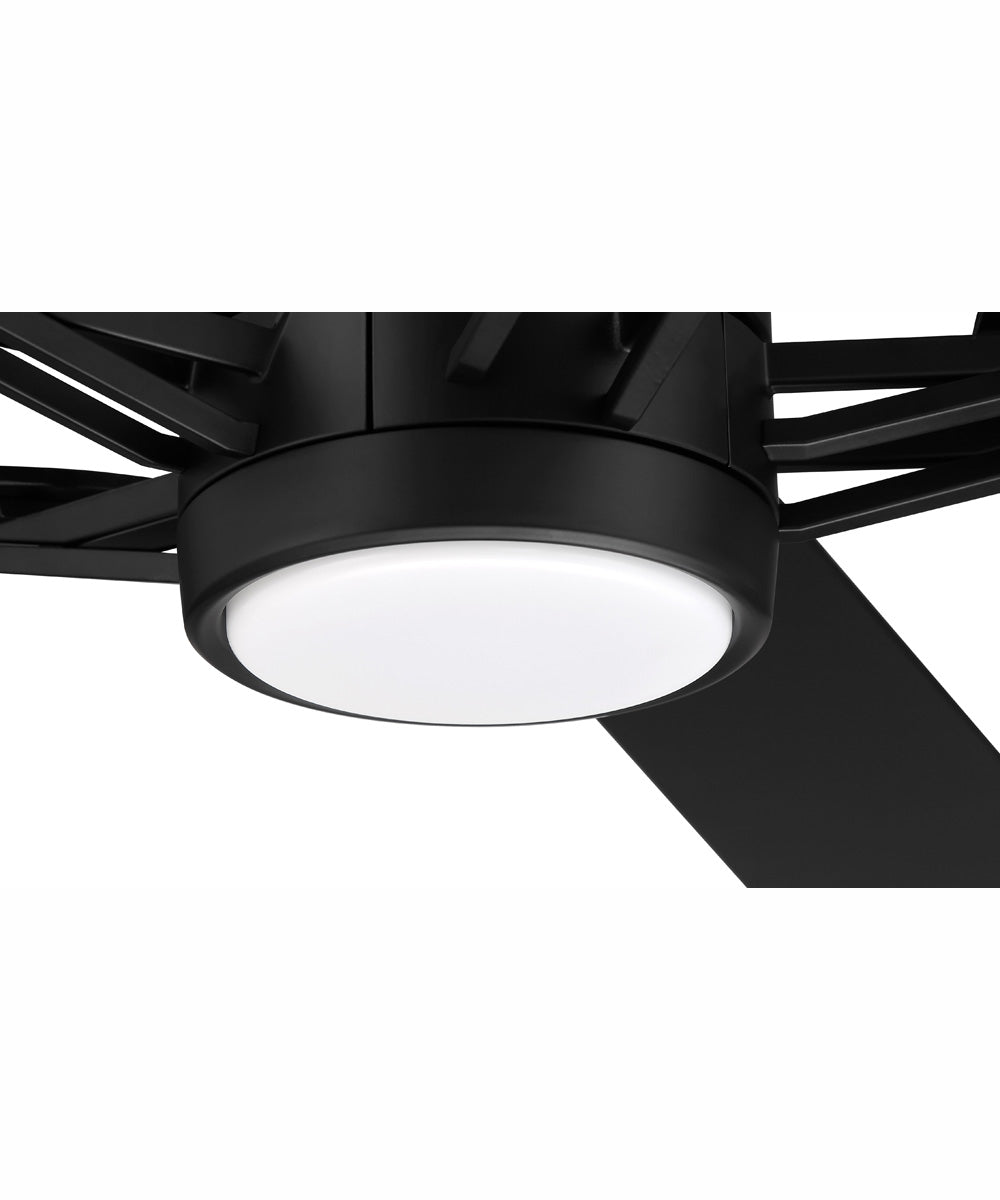 52" Wyatt 1-Light Ceiling Fan Flat Black