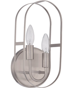 Mindful 2-Light Wall Sconce Brushed Polished Nickel