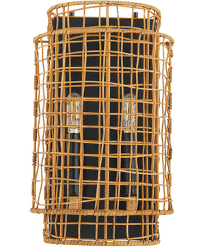 Abaca 2-light Wall Sconce Matte Black