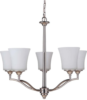 26"W Helena 5-Light Chandelier Polished Nickel