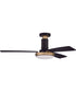 52" Manning 1-Light Specialty Ceiling Fan (Blades Included) Flat Black / Satin Brass