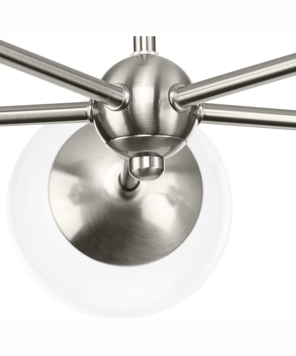 Atwell 5-Light Mid-Century Modern Chandelier Brushed Nickel
