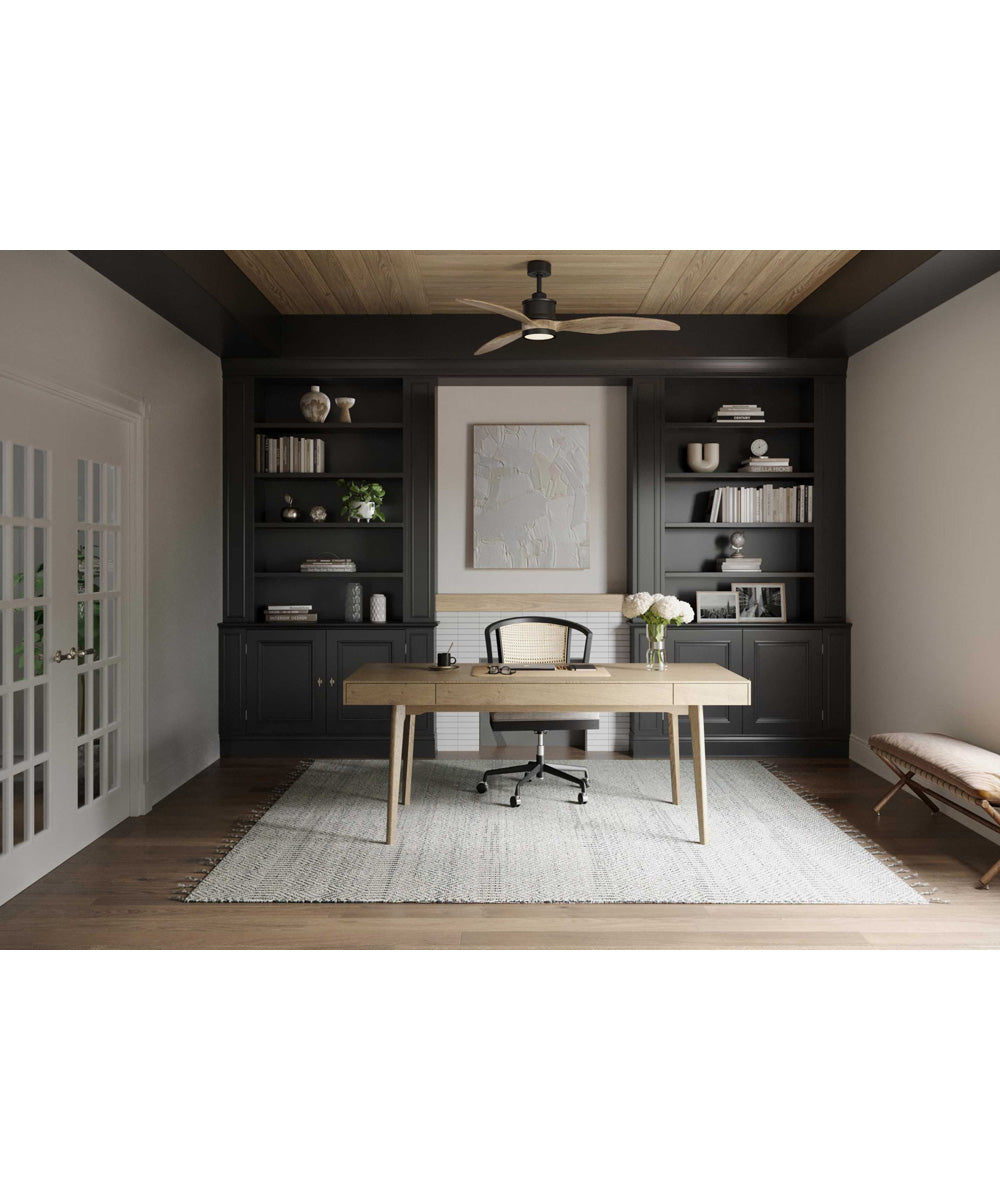 Farris 3-Blade Carved Wood 60" Ceiling Fan Graphite