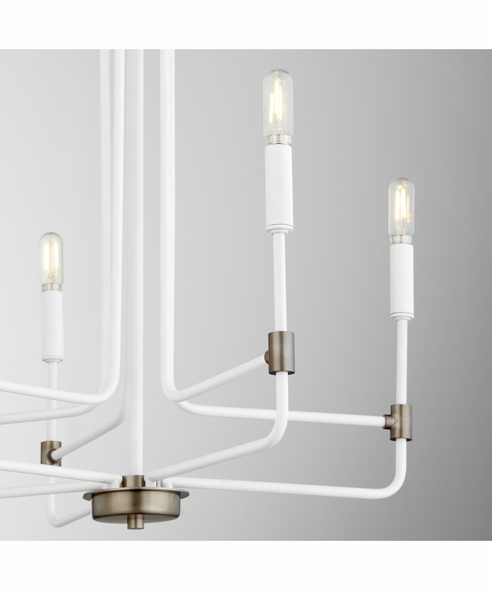 Davies 5-light Chandelier Studio White w/ Dark Brass