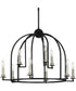 Seneca 9-Light Farmhouse Chandelier Light Matte Black