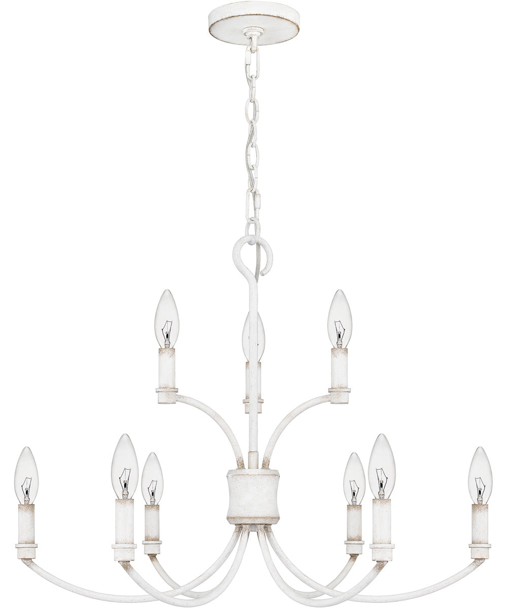 Briar 9-light Chandelier Antique White