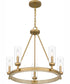Kelleher 5-light Chandelier Nouveau Painted Weathered Brass