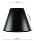 14"W x 11"H SLIP UNO FITTER Bold Black with True Gold Lining Hard Back Empire Lampshade