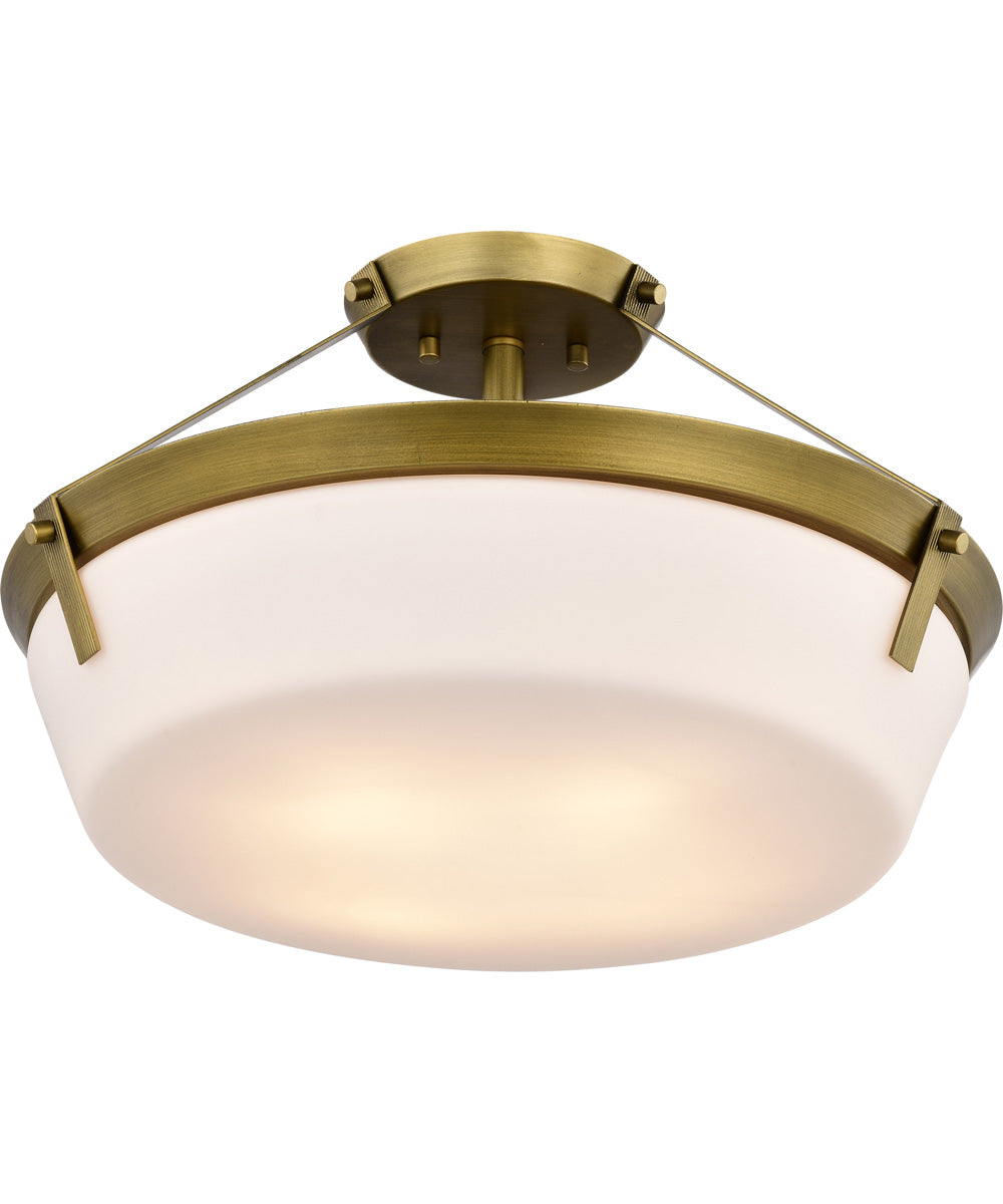 Rowen 4-Light Close-to-Ceiling Natural Brass