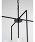 Replay 4-Light Etched White Glass Modern Pendant Light Textured Black