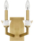 Lottie Small 2-light Wall Sconce Aged Brass