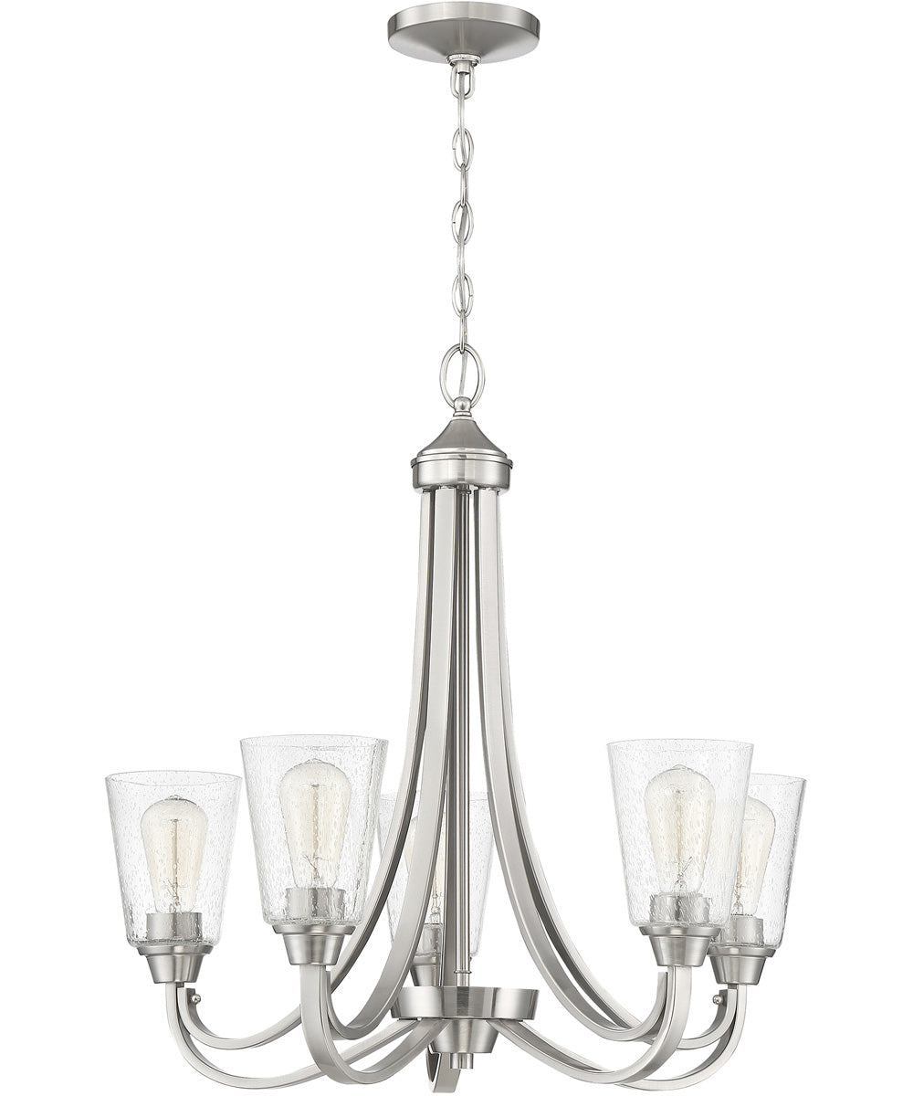 Grace 5-Light Chandelier Brushed Polished Nickel