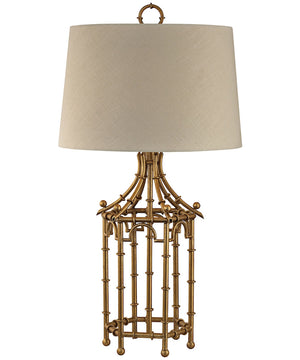 Bamboo Birdcage Table Lamp